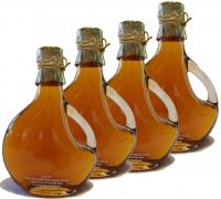 Four 500ml Oval Glass Bottles